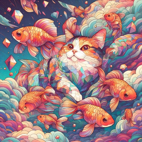 🐠Goldfish＆cats🐱