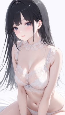 シースルー白ランジェリー