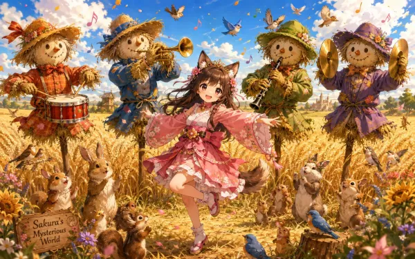 案山子たちの秋音楽会