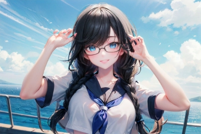 青空にて