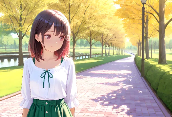秋の並木道で紡ぐ想い出