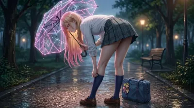 雨の日の海夢