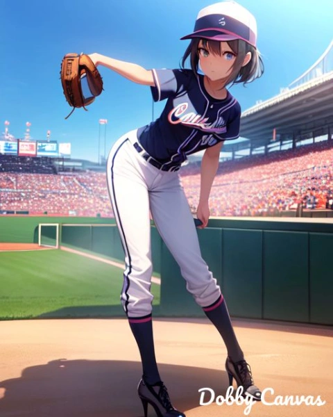 No.995 ヒール✕球場の野球ガール