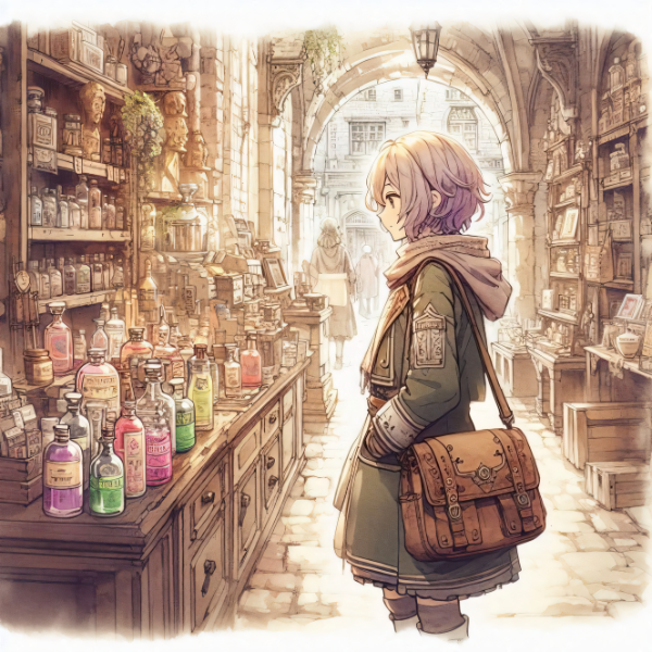 雑貨店の少女