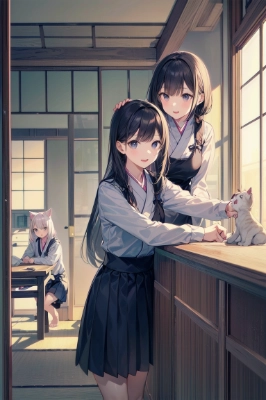 猫と和室