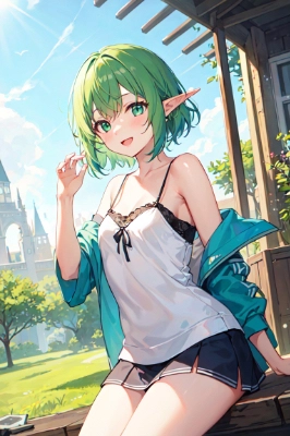 公園で出会ったエルフ娘