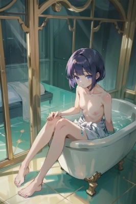 壁がガラス張りのお風呂なんて…