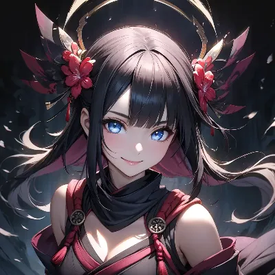 紅華の微笑む少女