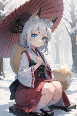 雪と狐