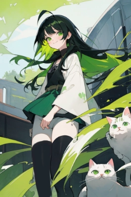 2 cats with kokoro