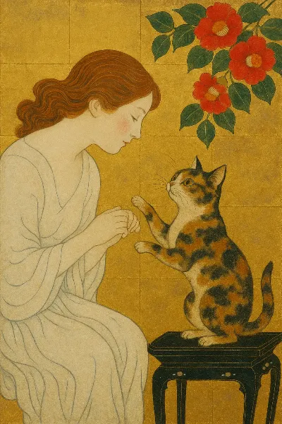 猫との静かな約束の瞬間