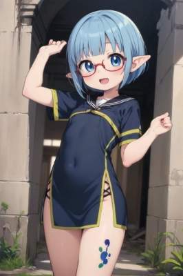 エルフのコスプレする子