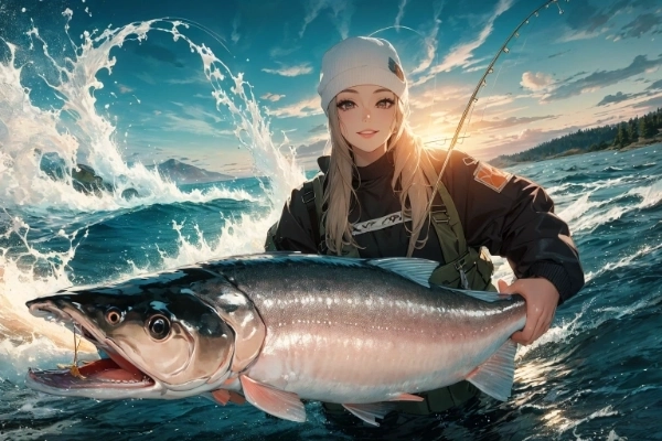 私が釣りました。