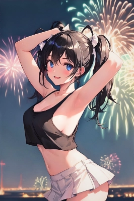 幼なじみと花火大会にて