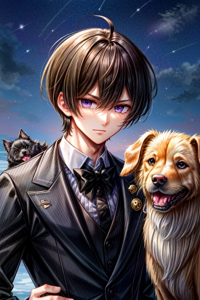 犬と黒髪短髪少年★