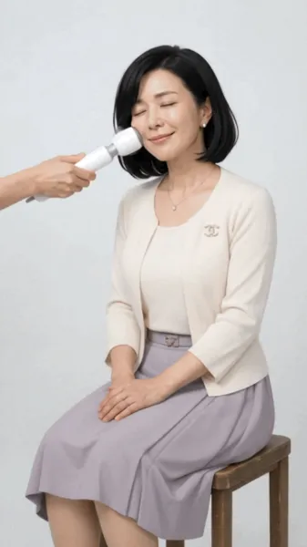 電マと女性　実写　GIF