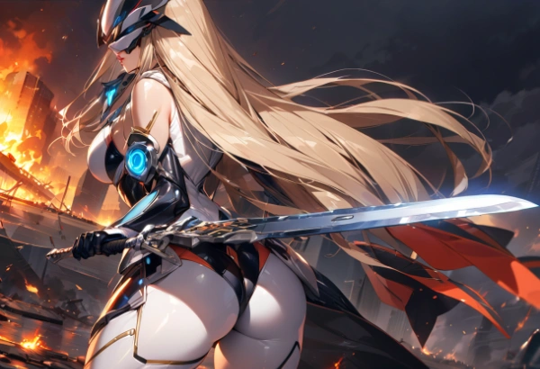 戦うヒロインシリーズ：ホワイトライオン　ラフ