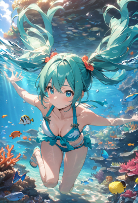 珊瑚礁のマーメイドミク