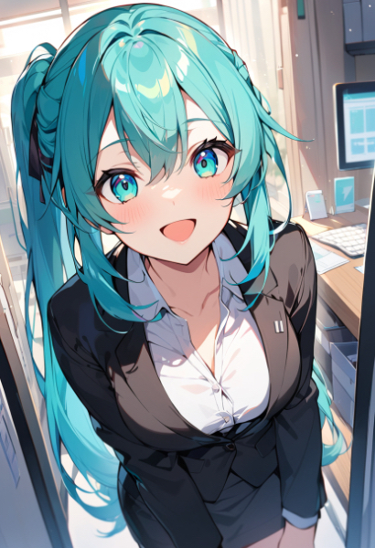 スーツ姿の初音ミク