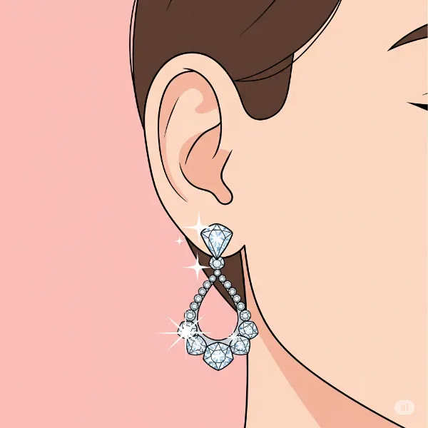 ダイアモンドのピアス