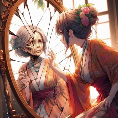 割れた鏡に映る未来