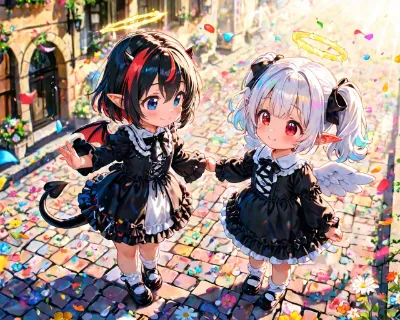 9枚）天使と悪魔