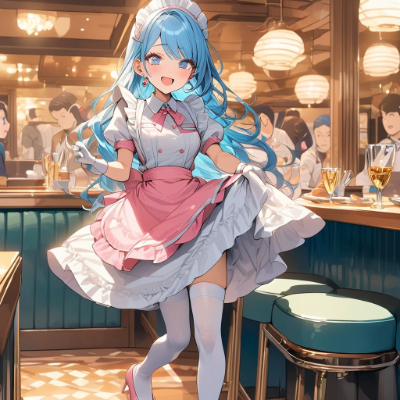 夕方のレストラン