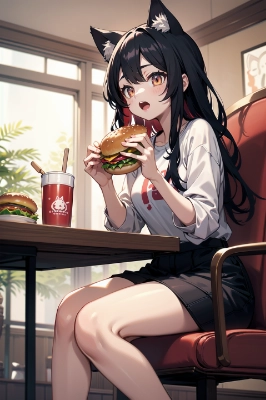 （食べにくいな・・・）