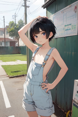 オーバーオール\"だけ\"＠みずきちゃん、奈緒ちゃん、りっかちゃん