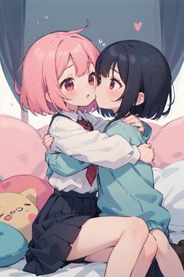 ベッドで…