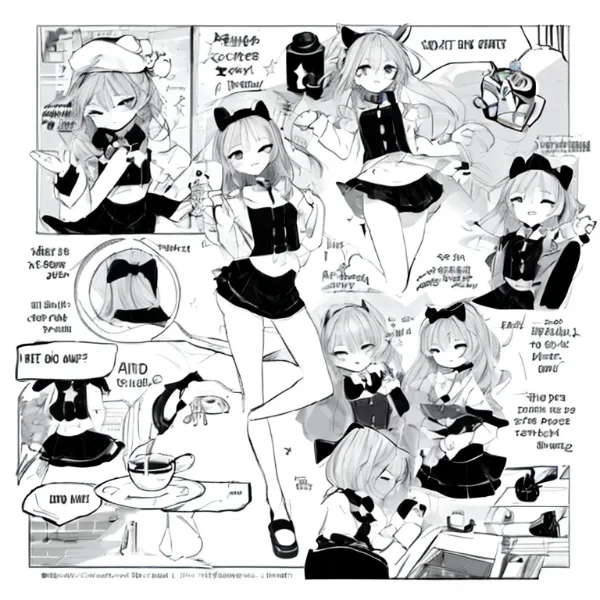 猫耳ベレー帽のクールガール