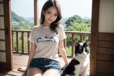 少女と猫