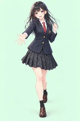 福井県立勝山高等学校 ブレザー×スカート×赤ネクタイ