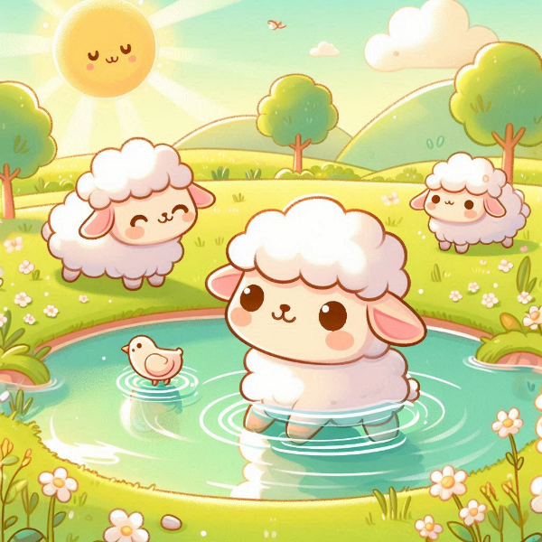 ひつじのみずあび