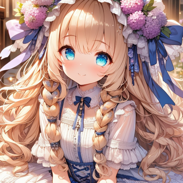 ライラックの花と少女