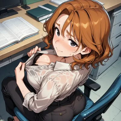 夏の胸チラ