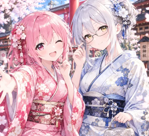 CSF　ひよりとセリナの和服