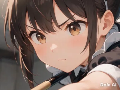 衝撃のラスト）🎱玉を突くメイドさん