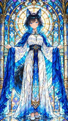 🐺 ステンドグラス 〜ウル子、その腕なら全部受け止められる〜🕊️
