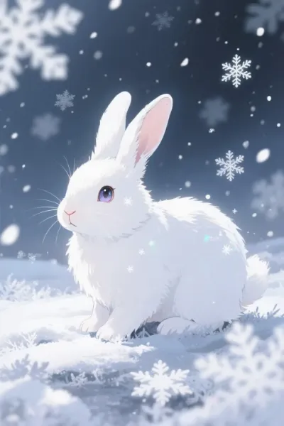 雪夜の白兎と星の約束