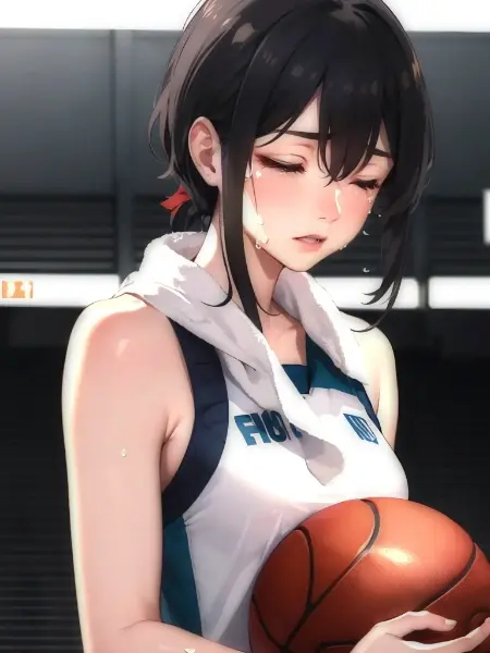 試合後のコートで(´；ω；｀)