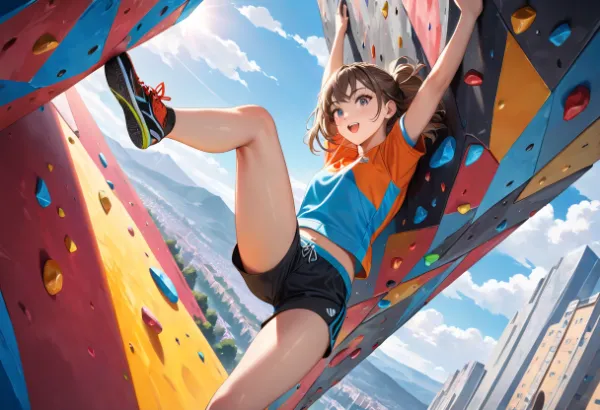 頂上へ駆け上がる少女の挑戦