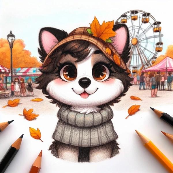 ワンちゃんと秋