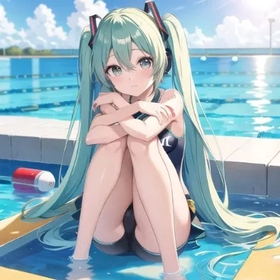 プールサイドでの初音ミク