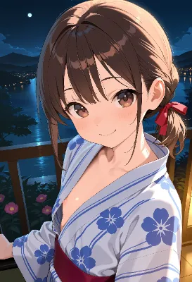 ちょっと緩い浴衣女子