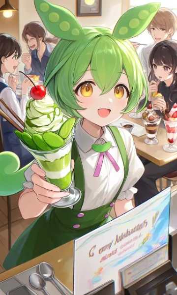 緑ウサギ娘の甘いおもてなし