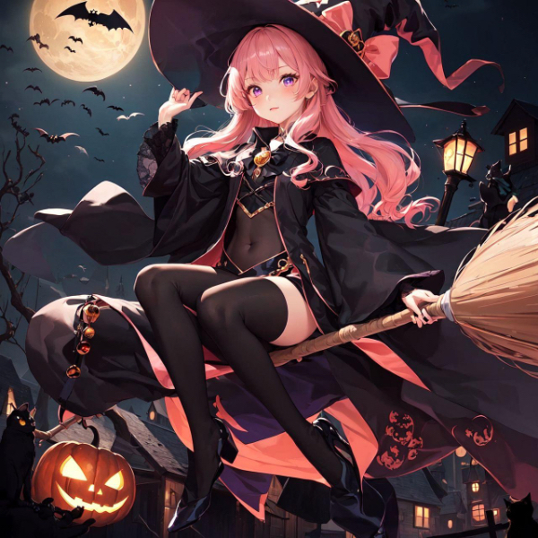 黒猫　魔女のハロウィン