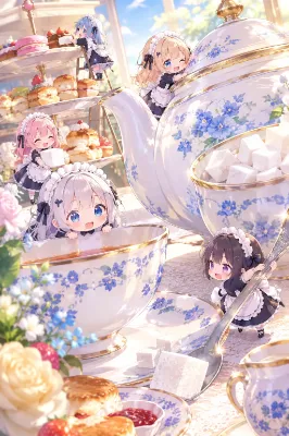 お茶会準備