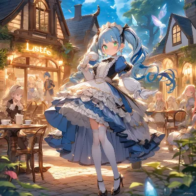 夕暮れのカフェ