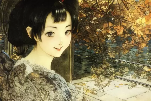 Asian girl in Autumn